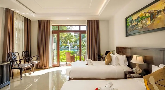 Номер Deluxe с балконом и с видом на бассейн Hoi An Emotion Boutique Villa