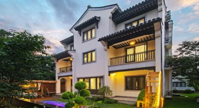 Anji Creek, Starry Sky Swimming Pool, Parent Child Vacation Villa Luxury Creek Stay