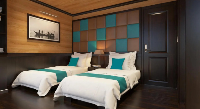 Люкс La Casta Cruise Luxury Ha Long Bay Experience Private Cabin with Ocean View Balcony and Bathtub