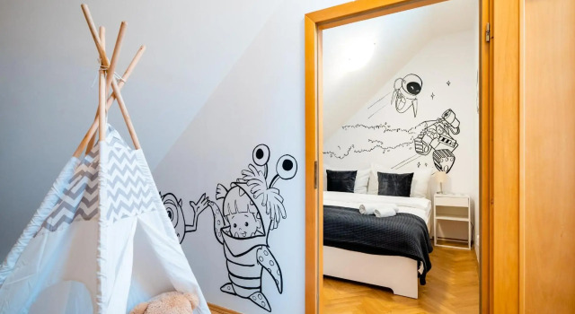 Klimentska Cartoon apartments, Забронировать Апартаменты/квартира Апартаменты Праги, рядом с Mozart Dinner Prague, Апартаменты/квартира