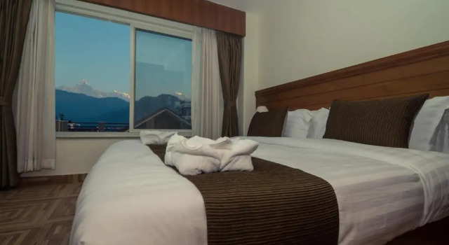 Двухместный номер Deluxe с балконом Mount View Pokhara