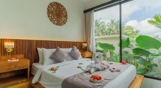 Семейная вилла с 3 комнатами с видом на сад Abian Ubud View