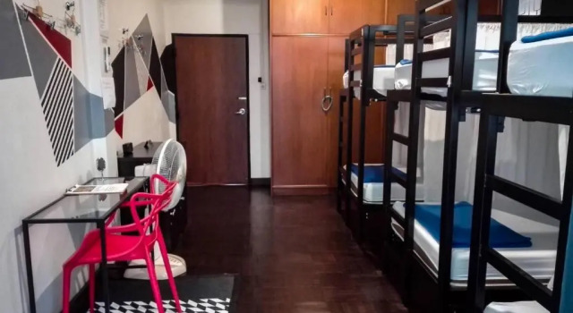 Кровать в общем номере Dreamcatcher Bangkok