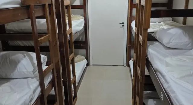 Кровать в общем номере Ô de casa hostel