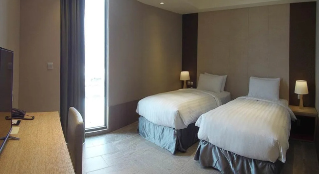 Standardowy dwuosobowy pokój 1 sypialnia z widokiem na miasto The Suites Taitung