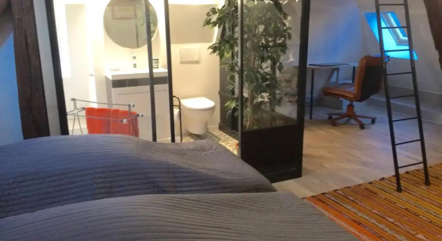 La Cachette de la Roche-Guyon, Varaa Hotelli Hotellit Val d'Oise pysäköinnillä, Pysäköinti