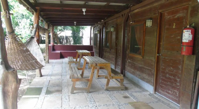 Кровать в общем номере Hostal Villas Mexico