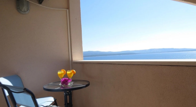 Студия с балконом и с видом на море Apartments Villa Vallum