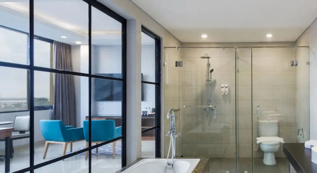 Premier double suite Vue sur la ville Fox Lite Hotel Cikarang
