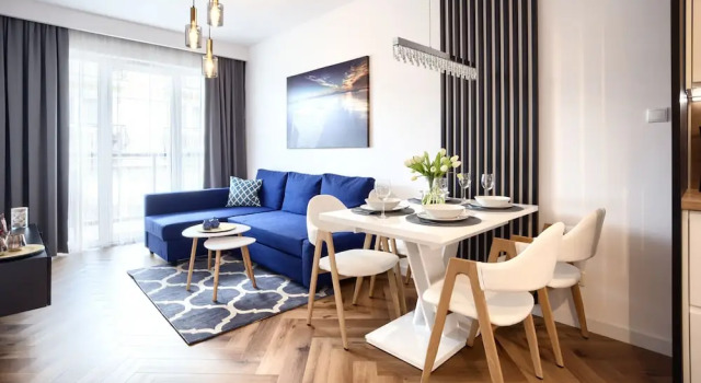 Апартаменты с частичным видом на море Prywatne apartamenty w obiekcie Ustronie Apartments, Sun & Snow