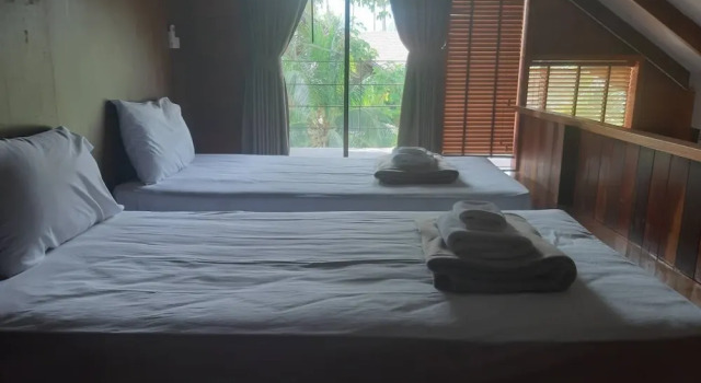 Семейный люкс с балконом и с видом на море Khanom Cabana Beach Resort