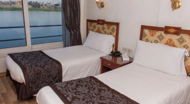 Номер Standard с красивым видом из окна MS Nile Azur, Luxor-Luxor 7 Nts Cruise Sat-Sat