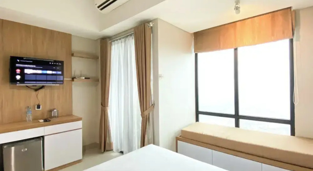 Wooden Style Studio At Lrt City Bekasi Apartment