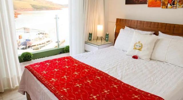 Трёхместный номер Standard с видом на озеро Hotel Boutique Coração Aberto
