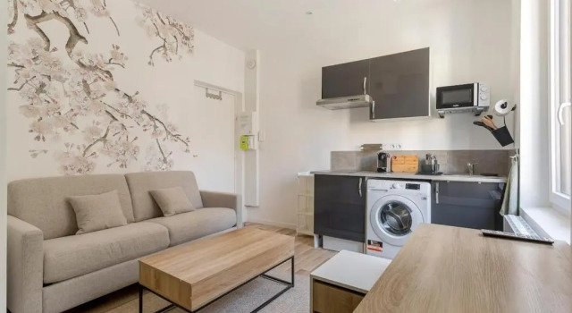 Studio Equipé Boulevard Stalingrad -2 personnes, Забронировать Отель 06. Парк-де-ла-Тет Лион, рядом с Массена