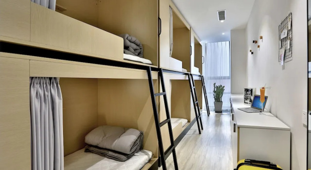 Кровать в общем номере Hangzhou Infinity Youth Hostel