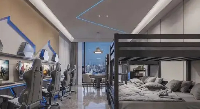 Кровать в общем номере Tianshui Esports