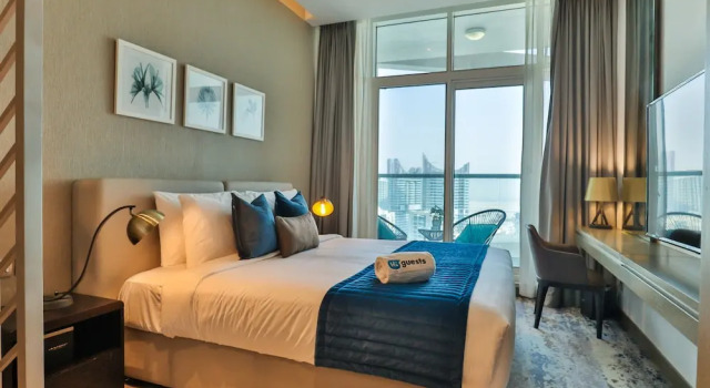 Canal view Studio and One Bedroom Apartments, Damac Maison Prive by TSHH, Забронировать Апартаменты/квартира Отели Эмирата Дубая с бассейном, рядом с Al Wajeha Al Maeyah Marine Transport Station, Бассейн