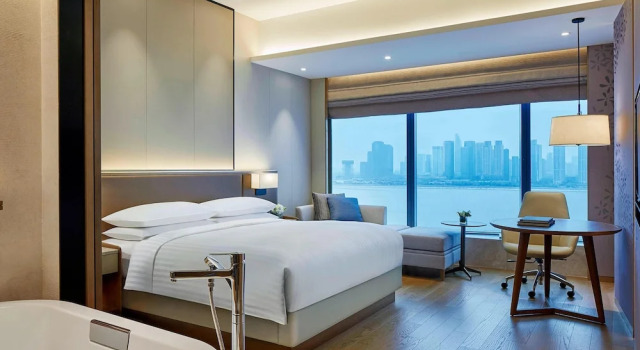 Двухместный номер с видом на реку Hangzhou Marriott Hotel Qianjiang