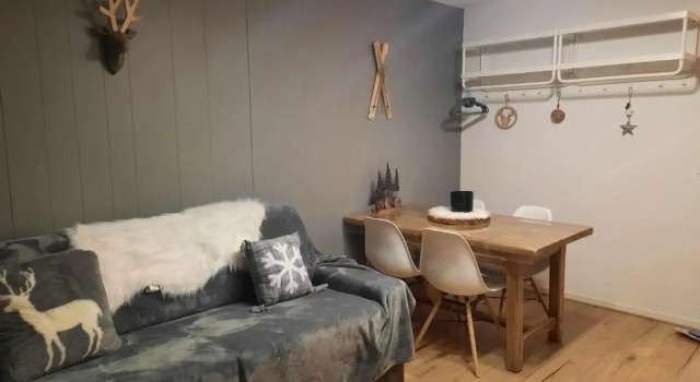 Le Flocon-Studio cabine-Balcon 4-6 Pers à 100m des pistes