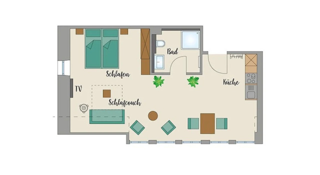 Апартаменты Privat SPA Premium Suite 117 qm