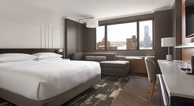 Двухместный room Deluxe with Hudson river view New York Marriott Downtown