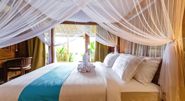 Bungalow con balcone e con vista sull'oceano Bali Natha Beach Front