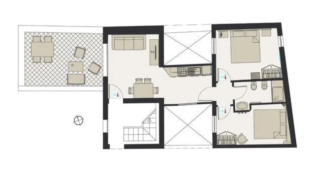 Люкс с 2 комнатами BADIA NUOVA Apart Hotel