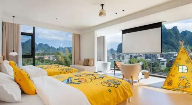 Семейный тент с красивым видом из окна Shuiyunjian Hotel