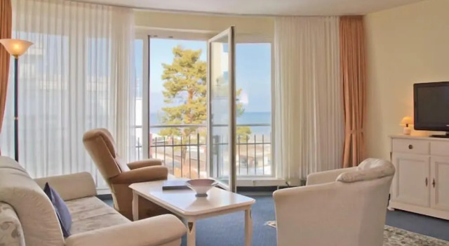 Апартаменты c 1 комнатой с частичным видом на море SEETELHOTEL Ostseeresidenz Bansin mit Pool und unmittelbarer Strandnähe