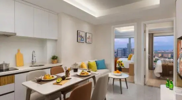Люкс Deluxe с 2 комнатами Citadines Jiangbei Wondercity Nanjing