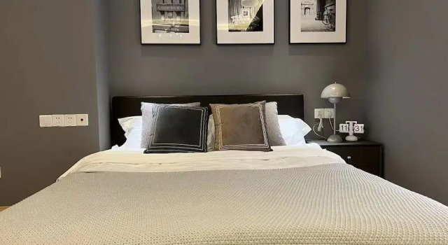 Двухместный номер City Shanghai Lerongju Boutique Apartment Metro Line 8 20meter