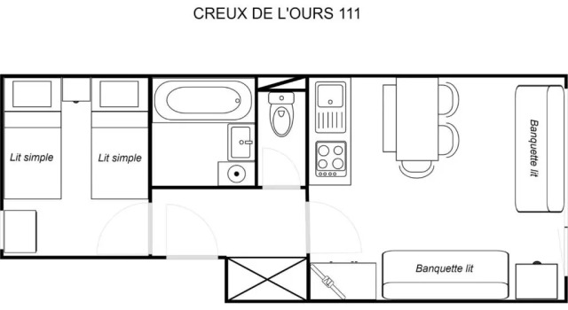 Appartement Méribel, 2 pièces, 4 personnes - FR-1-182-237, Забронировать Апартаменты/квартира Мерибель-ле-Альё Лез-Аллю, рядом с Гондольный подъемник Платьер