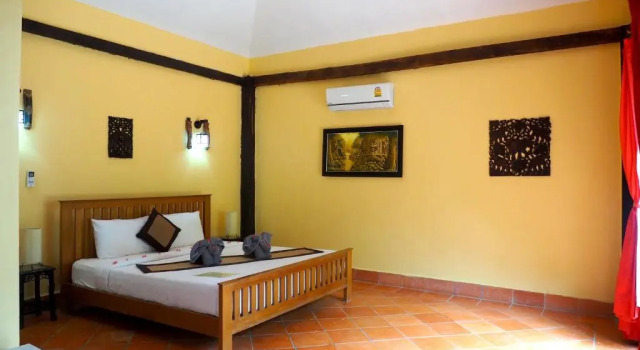 Двухместное бунгало Deluxe с балконом и с красивым видом из окна Mealea Resort