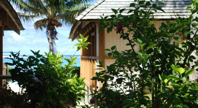 Bungalow em frente à praia Palm Grove