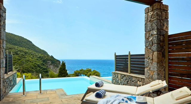 Двухместный номер Deluxe Private Pool с видом на море Atlantica Grand Mediterraneo Resort
