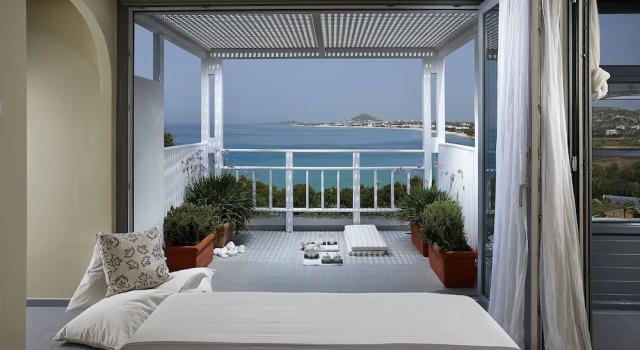 Люкс c 1 комнатой с видом на море Villa Paradise in Naxos