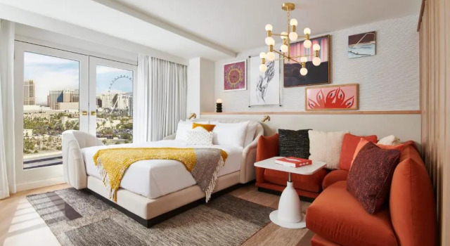 Номер Resort Chamber Virgin Hotels Las Vegas, Curio Collection by Hilton