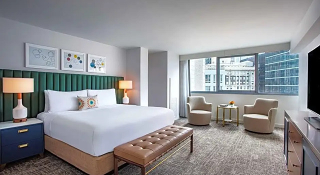 Двухместный номер Royal с видом на реку The Royal Sonesta Chicago Downtown