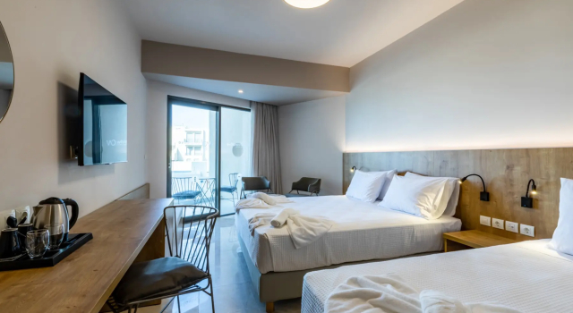 Трёхместный номер с видом на море White Olive Elite Rethymno