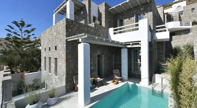 Tourlos Seaview Villa Mykonos, Забронировать Вилла Виллы острова Миконоса, рядом с Новый Порт Миконоса, Вилла