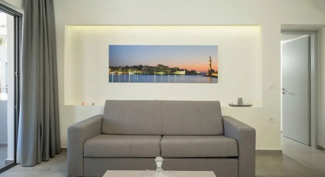Люкс с 2 комнатами с балконом Athina Suites Luxury Suites Near The Sea Platanias