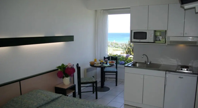 Студия с балконом Les Terrasses de la plage de Trestel