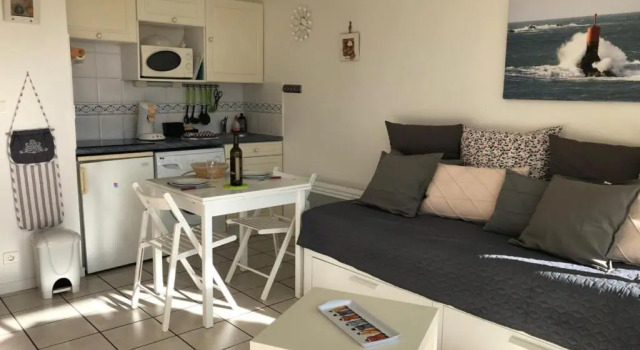 Studio cabine Méga cosy – Bord de mer - Terrasse, Rezerwuj Apartament Quiberon 
