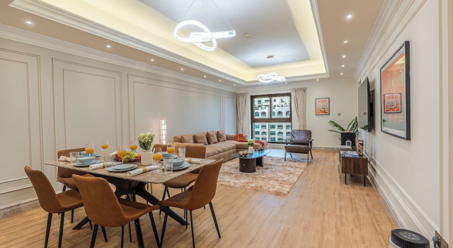 Апартаменты Deluxe New Fairmont Residence Private Beach club access Palm Jumeirah