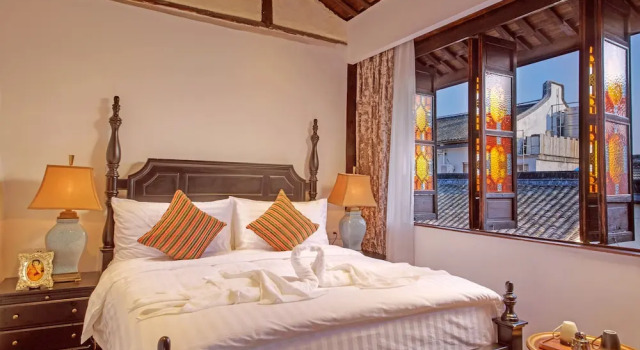 Люкс с 2 комнатами с видом на внутренний двор Wuzhen Dream Hotel