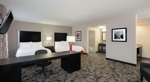 Четырёхместная студия Hampton Inn and Suites Roanoke Airport/Valley View Mall
