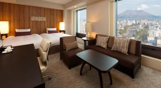 Двухместный номер Premium with Sakurajima view Solaria Nishitetsu Hotel Kagoshima