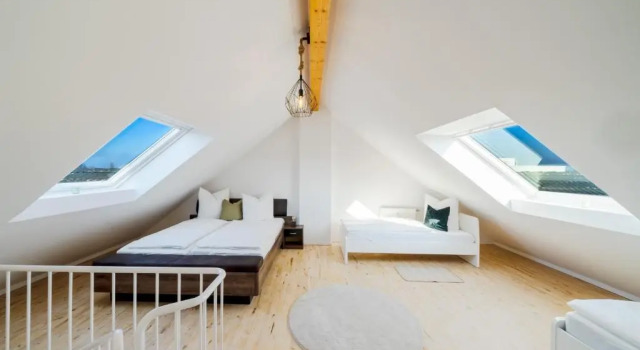 Апартаменты Stylisches Penthouse zentral Balkon 75m2 NFLX