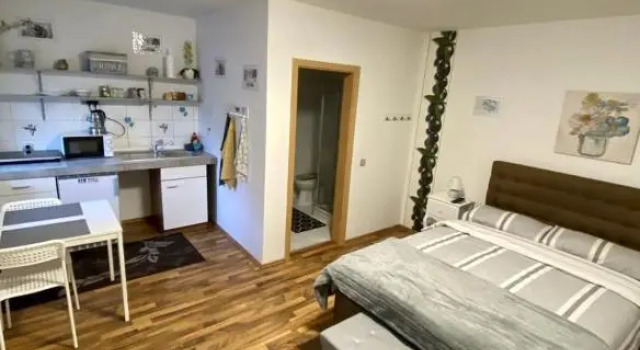 Апартаменты #1-Kliniknähe-1-Zimmer Apartment-Netflix-Küche-Bad